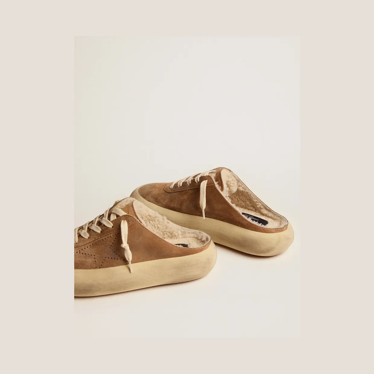 Golden Goose Space-Star Sabot Shoes In Tobacco-Colored Suede With Shearling Lining (GWF00348.F002997.55353) (5)