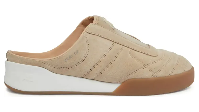 Courrèges Club 02 suède muiltjes – Beige (223SSN007CR0024)