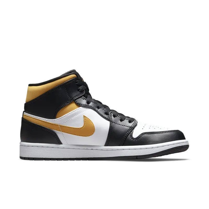 Air Jordan 1 Mid White Pollen Black (554724-177)