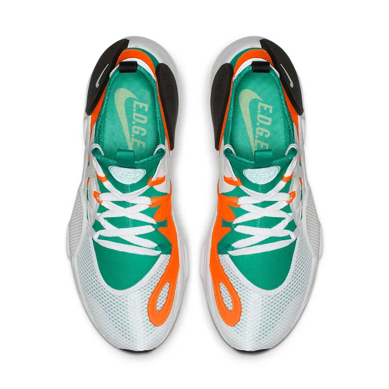 Nike Huarache Edge Sneaker of the Gods White/White-Clear Emerald-Total Orange (BQ5206-100)