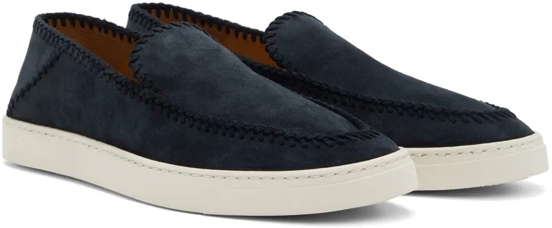 Giorgio Armani Navy Suede Slip-On (X2X141 XM968)