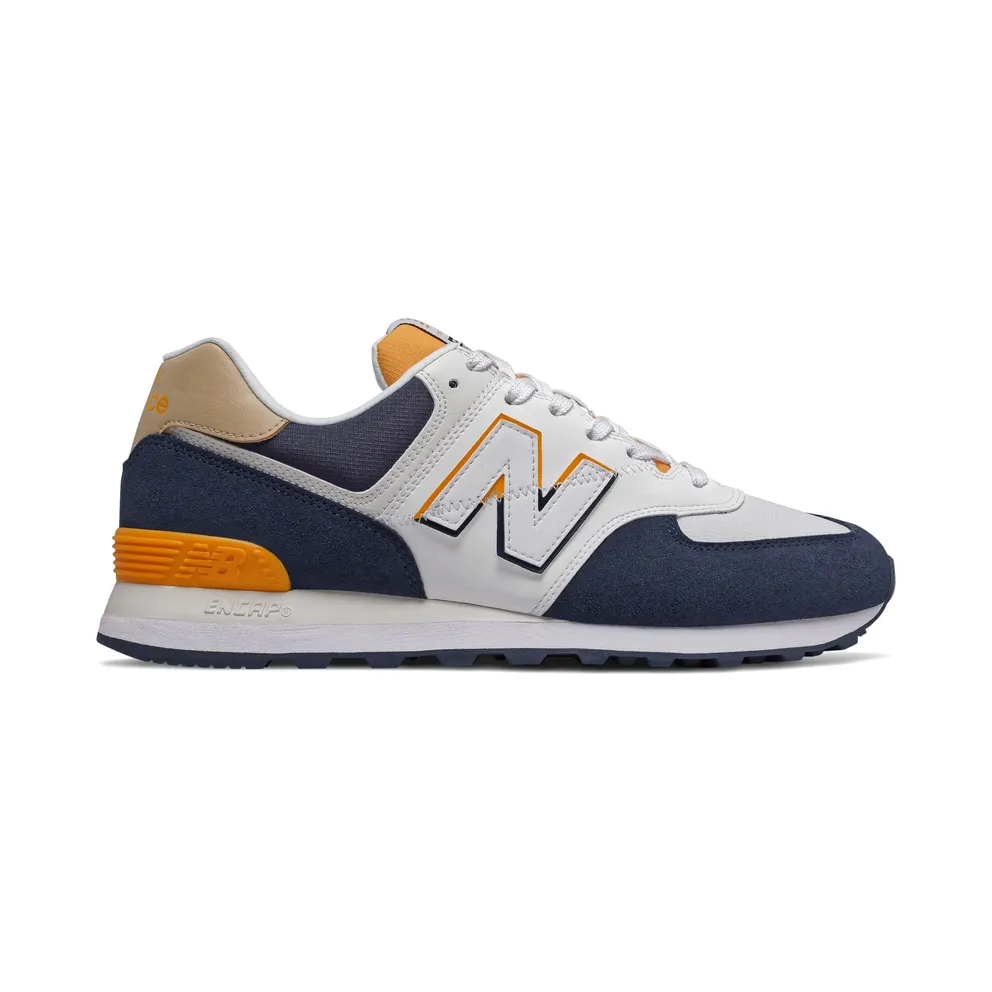 New Balance 574 White Navy Yellow White/Navy-Yellow (ML574SUR)