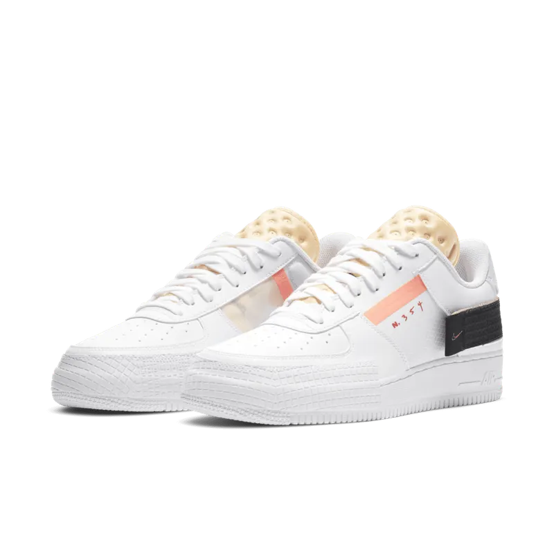 Nike Air Force 1 Type White Melon Tint White/Black-Melon Tint-Habanero Red (CZ7107-100)