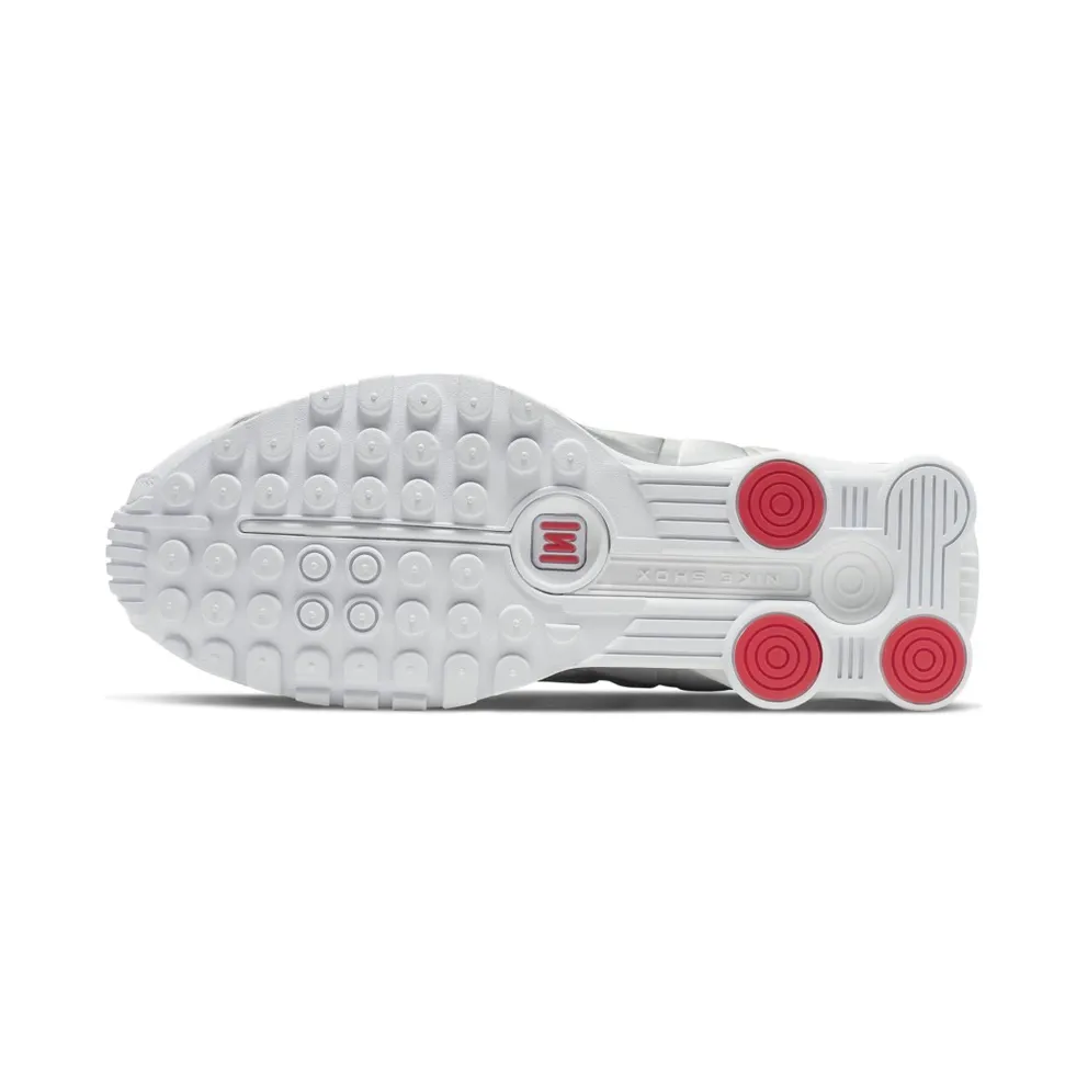 Nike Shox R4 White Metallic (W) White/White-Metallic Silver-Max Orange (AR3565-101)