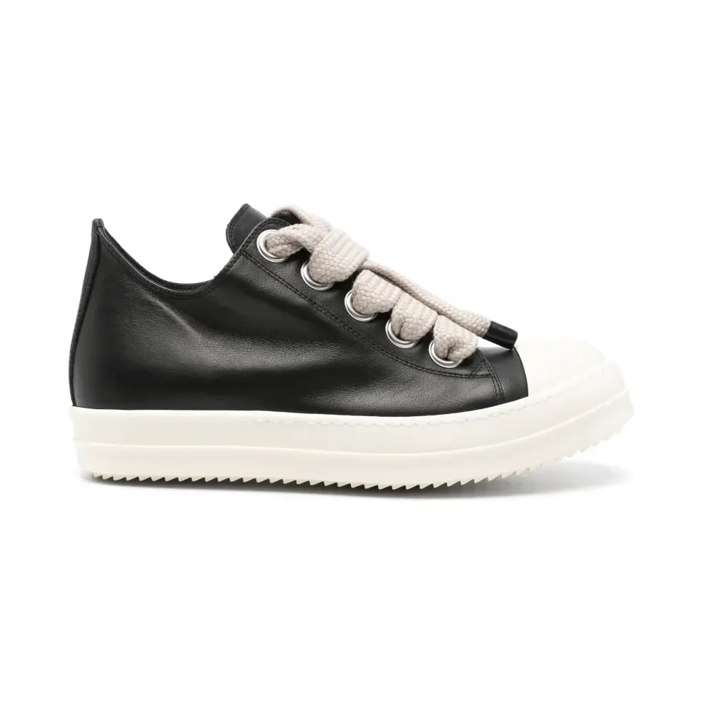 Rick Owens Jumbolace Low leren – Black (RU02F4893LCOW2)