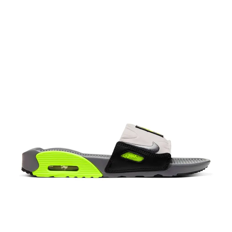 Nike Air Max 90 Slide Smoke Grey Volt Black (W) Smoke Grey/Volt-Black-Smoke Grey (CT5241-001)