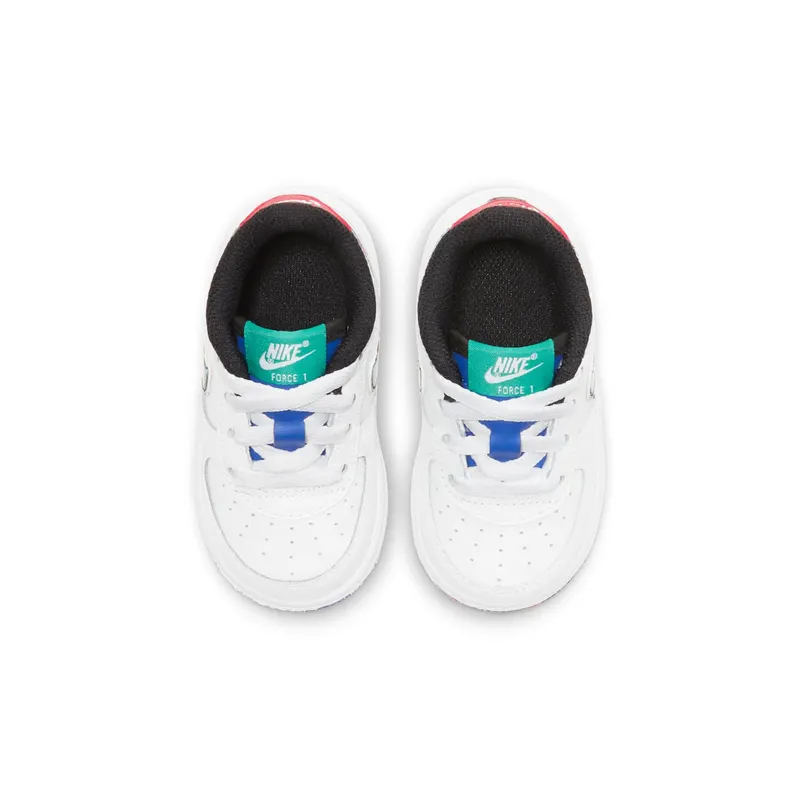 Nike Air Force 1 Low Crayon White Multi (TD) White/Hyper Blue-Neptune Green-Multi-Color (CU4635-100)