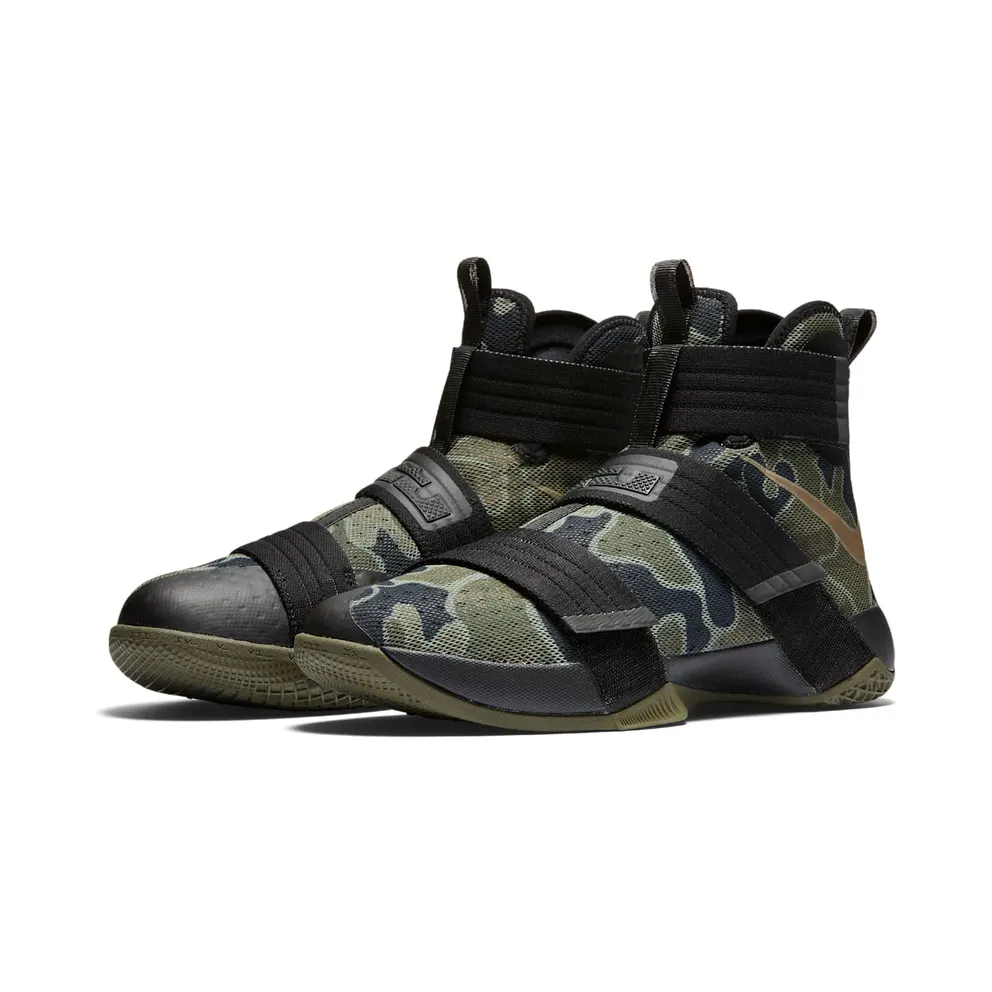Nike LeBron Zoom Soldier 10 SFG Camo Black/Medium Olive Green-Green Bamboo (844378-022)