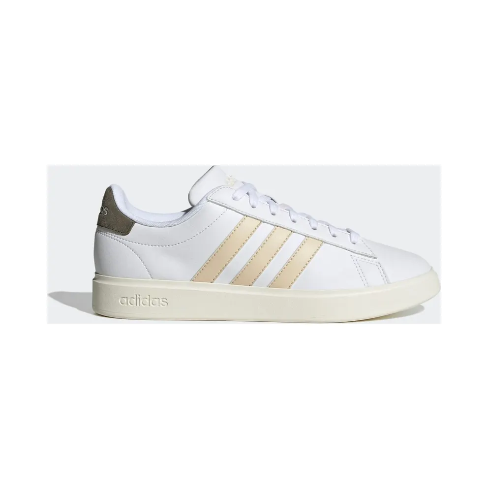 adidas Grand Court Cloudfoam Lifestyle Court Comfort Schuh Cloud White / Sand Strata / Olive Strata (FZ6406)
