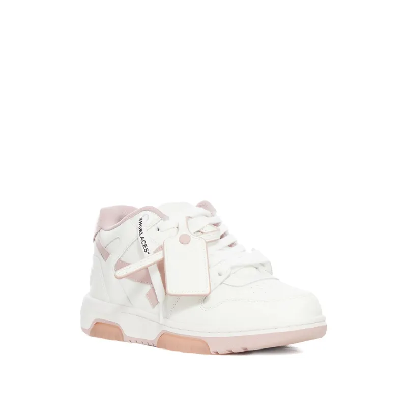 Off-white Lace-up Panelled Leather “White/Pink” (W259C9L018 WHIPK)