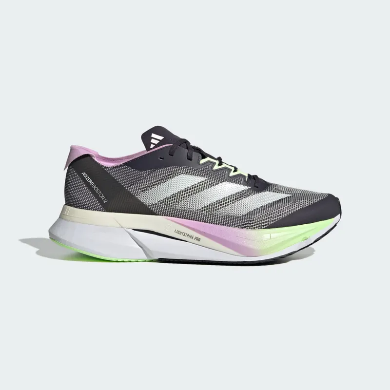 adidas Adizero Boston 12 Aurora Black / Zero Metalic / Green Spark (IG3319)