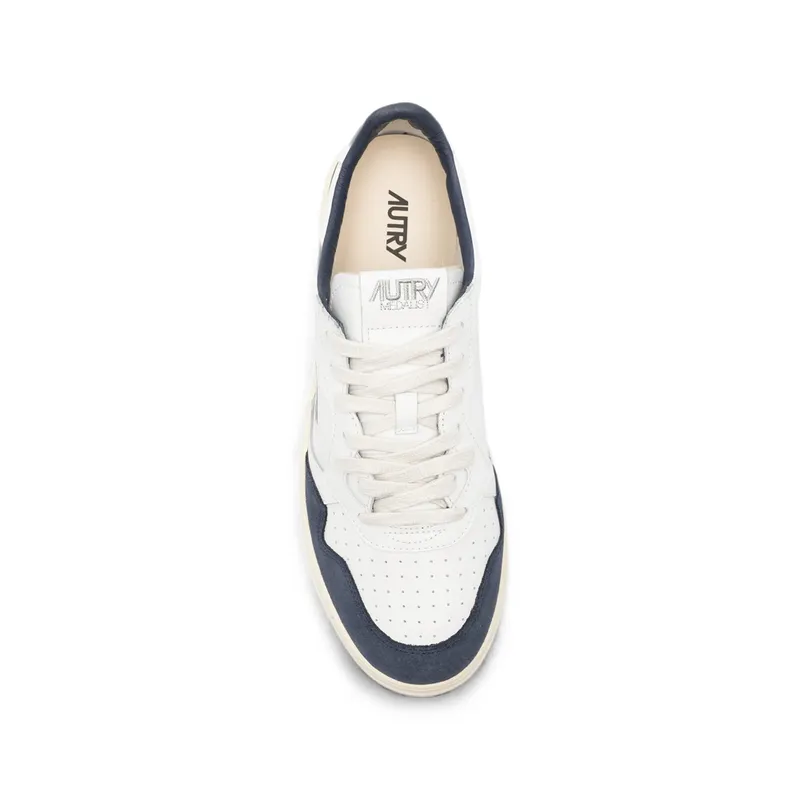 Autry Medalist Leather “White/Blue” (AULM FT22)