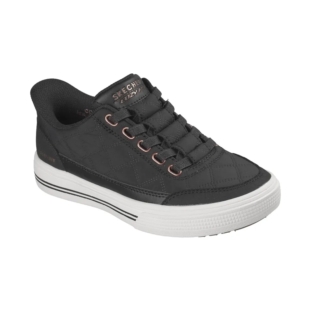 Skechers Slip-ins: Arcade “Cozy Fit Cuddle Steps Sneaker Black / Roos Gold” (310787LBKRG)