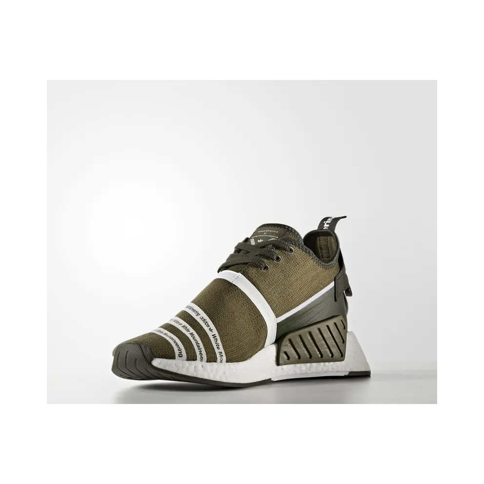 adidas NMD R2 White Mountaineering Trace Olive Trace Olive/Footwear White/Footwear White (CG3649)