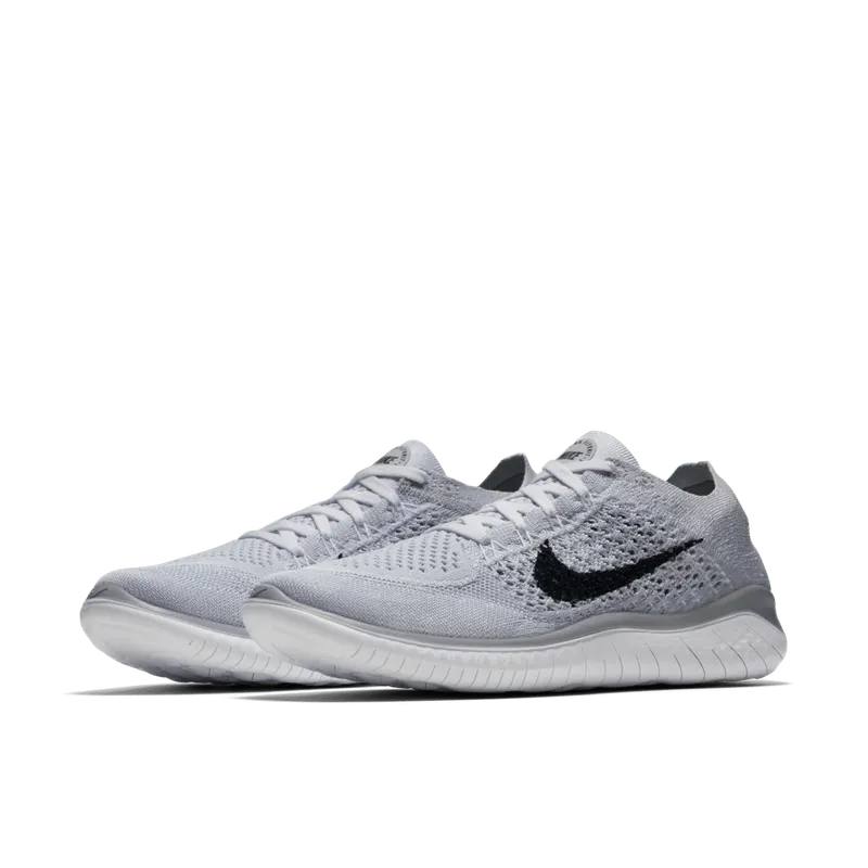 Nike Free RN Flyknit 2018 White Pure Platinum (W) White/Black-Pure Platinum (942839-100)