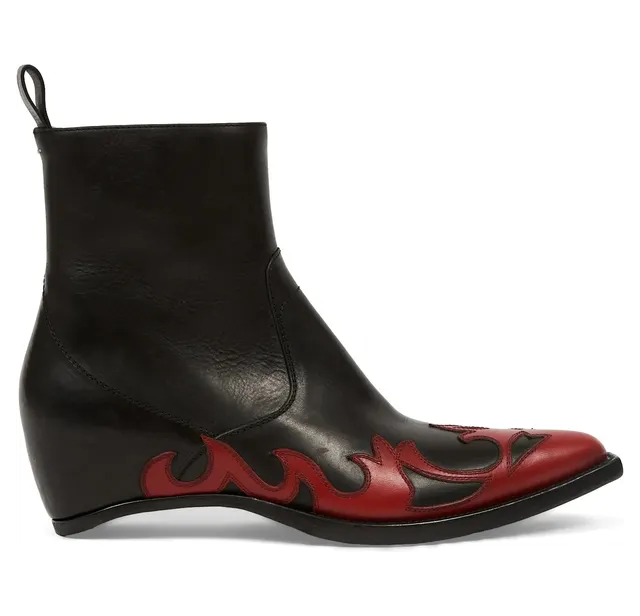 Maison Margiela Heel-Less Western Flames “Black/Red” (P7788 S57WU0301 H0058)
