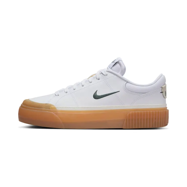 Nike Court Legacy Lift “White / Gum Yellow / Sail / Vintage Green” (FV5526-100)