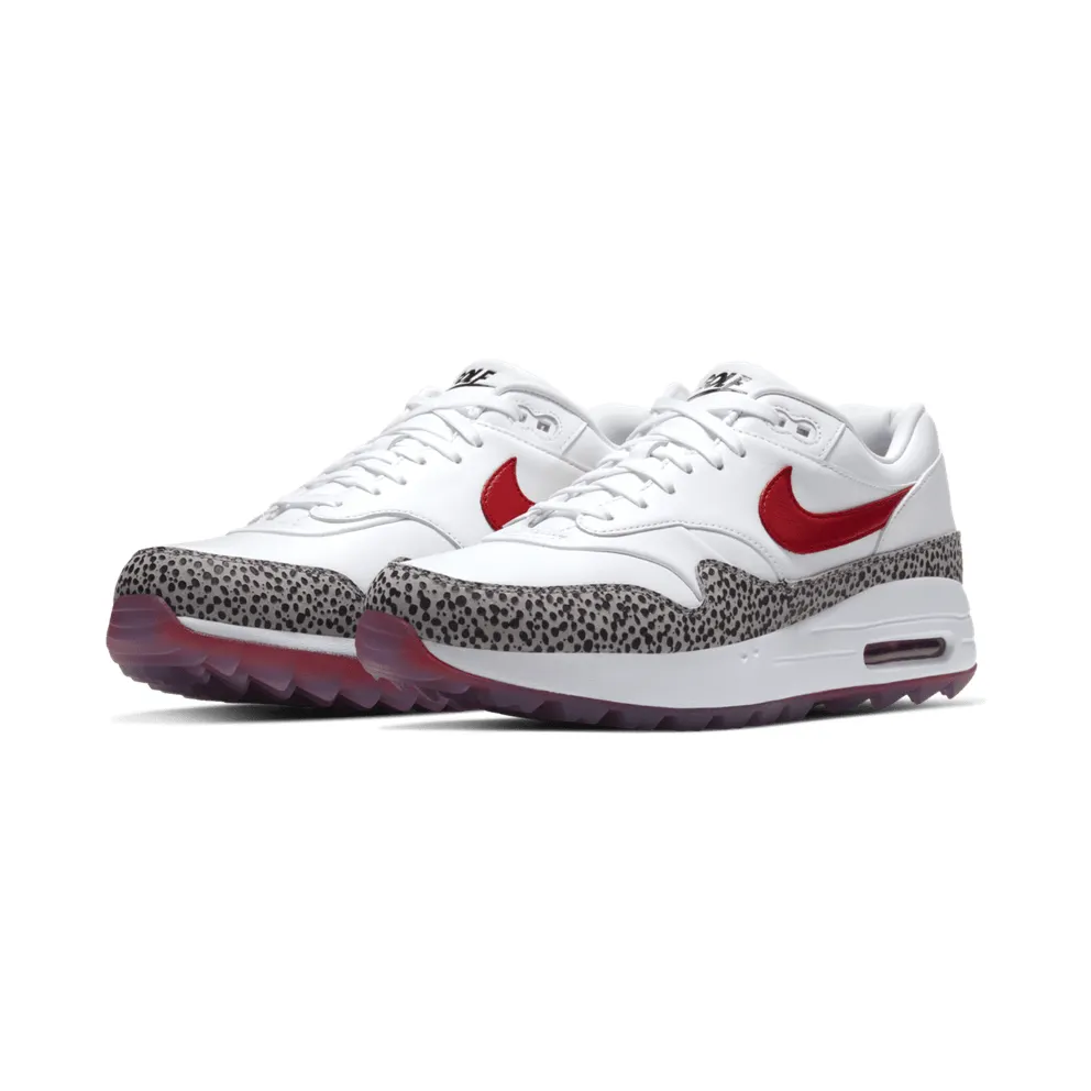 Nike Air Max 1 Golf Safari White/Cement Grey-Black-Habanero Red (BQ4804-101)