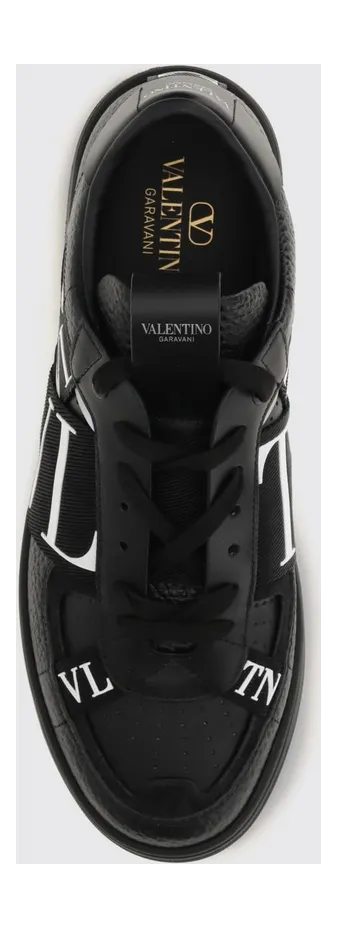 Valentino garavani VL7N Smooth Calf Leather Sneakers with Printed Logo Black (S0C58WRQ0NO) (3)