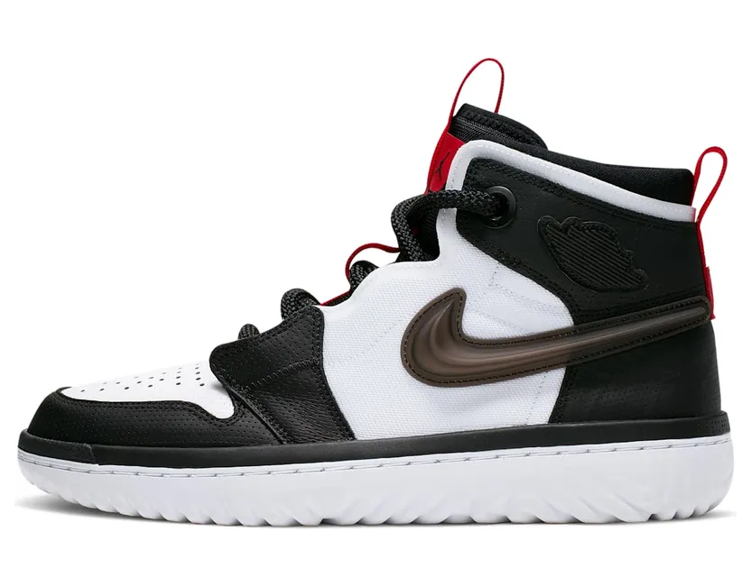 Jordan 1 High React Black White Gym Red