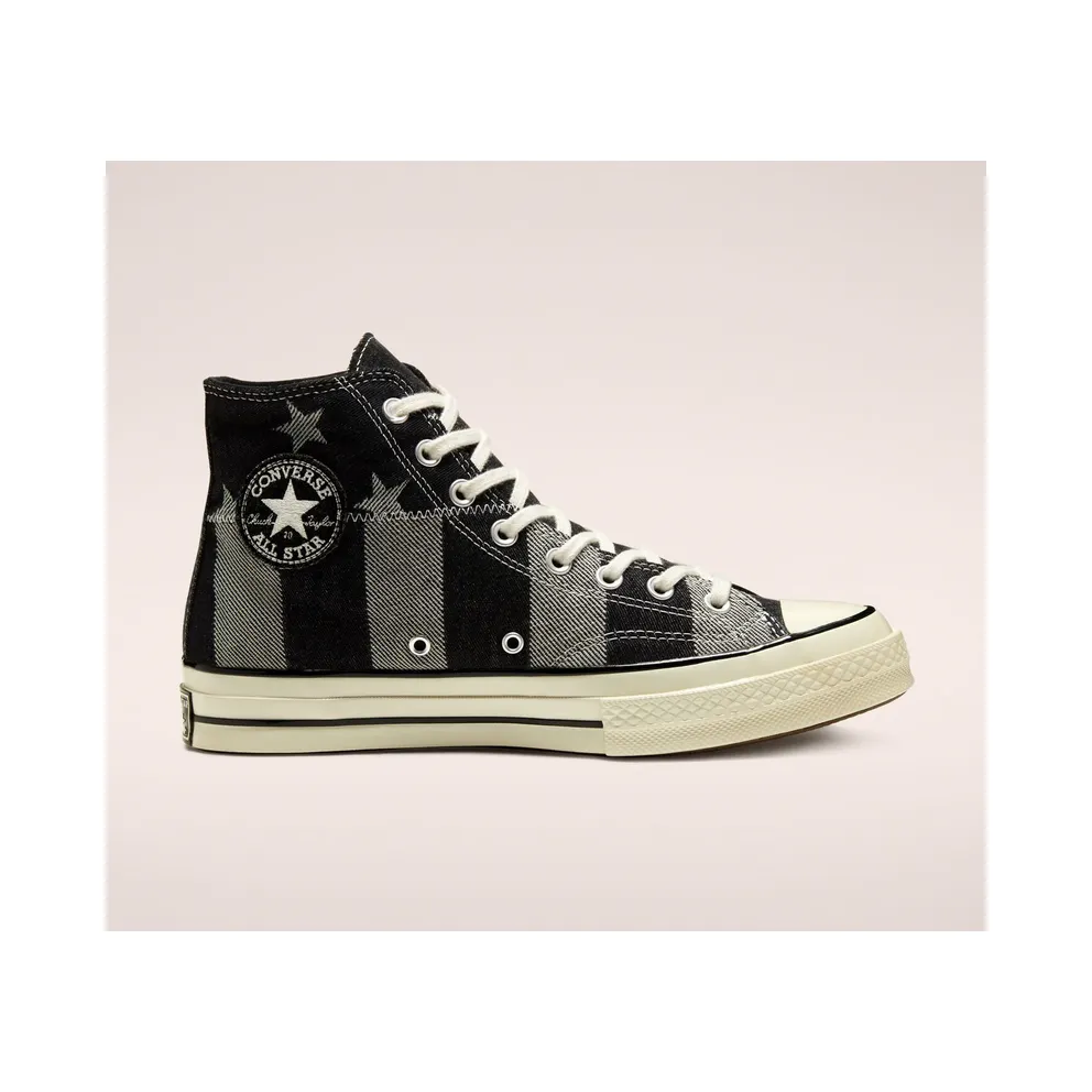 Converse Stars and Stripes Chuck 70 High Top Black, White Black/ White (167709C)