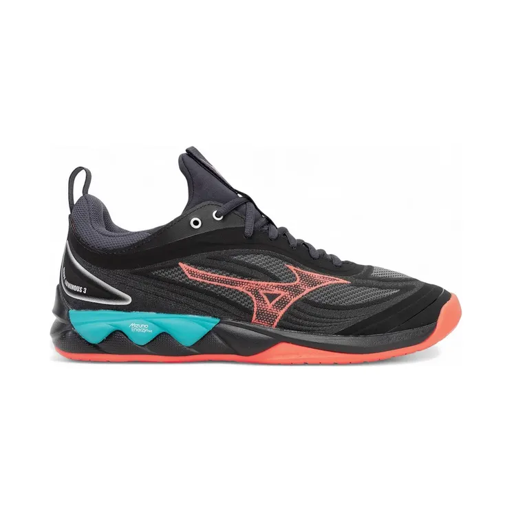 Mizuno Wave Luminous 3 Black Neon Flame Peacock Blue (V1GA242006)