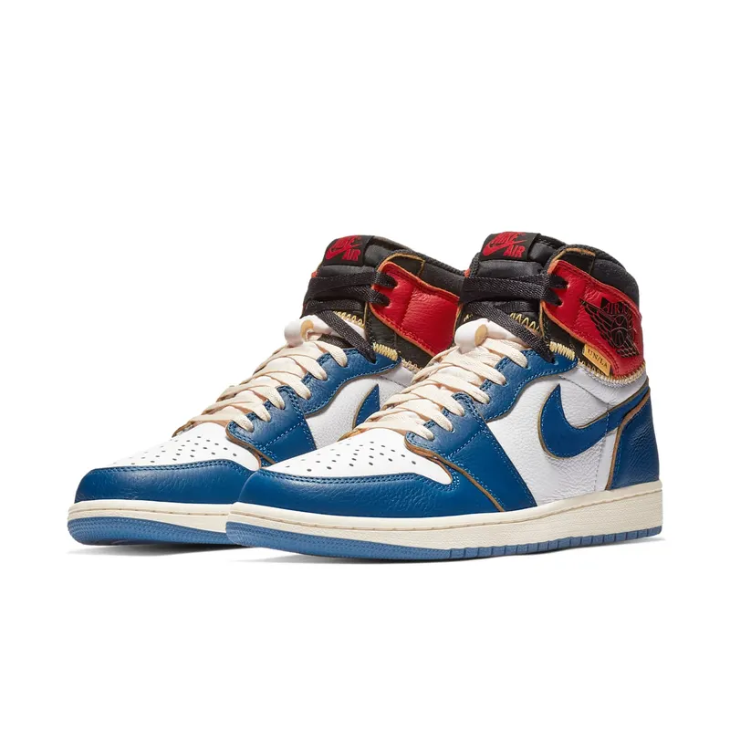 Jordan 1 Retro High Union Los Angeles Blue Toe White/Storm Blue-Varsity Red-Black (BV1300-146)