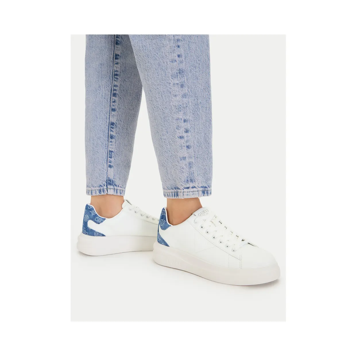 GUESS USA sneakers van mix van leer en textiel model ‘ELBINA14’ (FLJE14LEA12) (2)