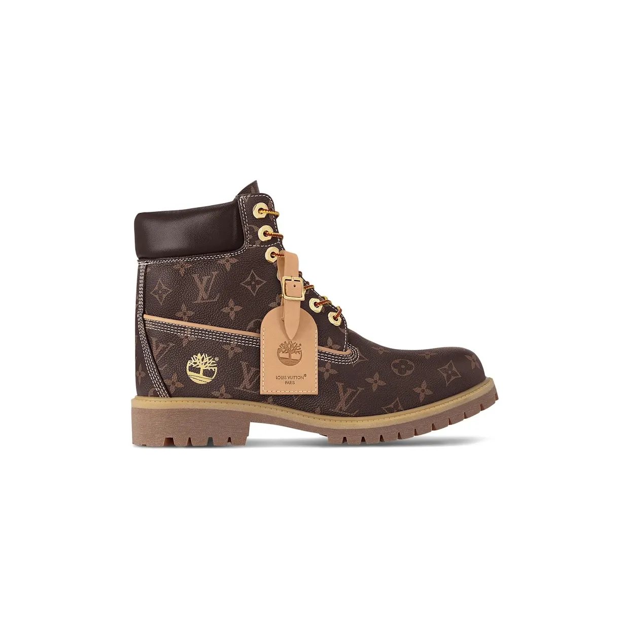 Louis Vuitton Timberland 6″ High End Ankle Boot Brown Monogram (1AD74B)