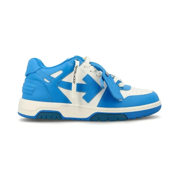 OFF-WHITE Out Of Office OOO Low Tops White Blue (FW22) (OMIA189F22LEA0014501)