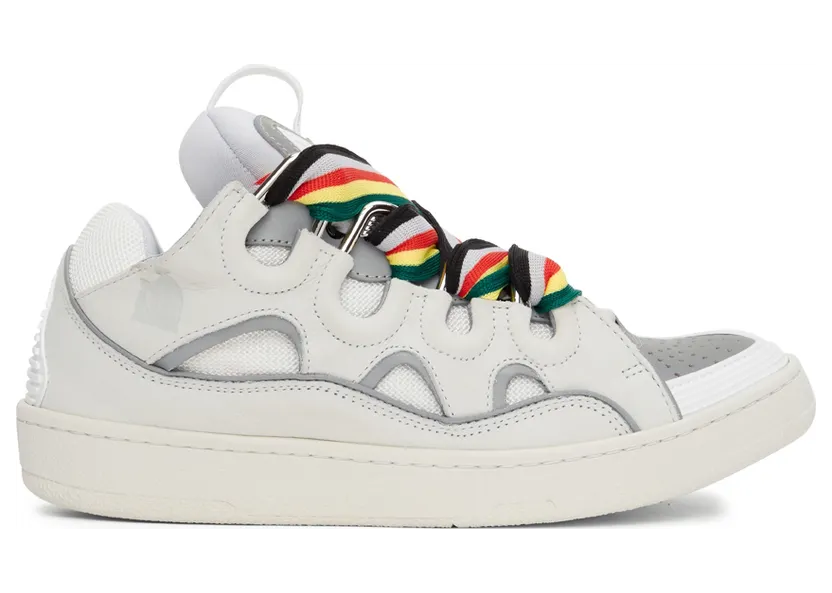 Lanvin Off-White & Grey Curb Sneakers (FM-SKRK11-REFL-P22)