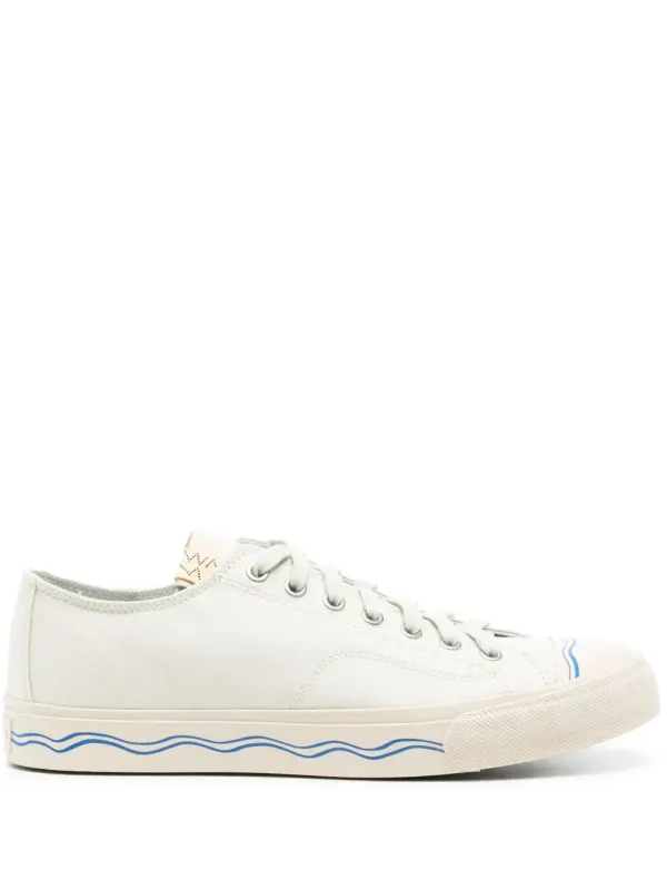 visvim Sneakers mit Wellen-Print – Weiß (0124101001002)