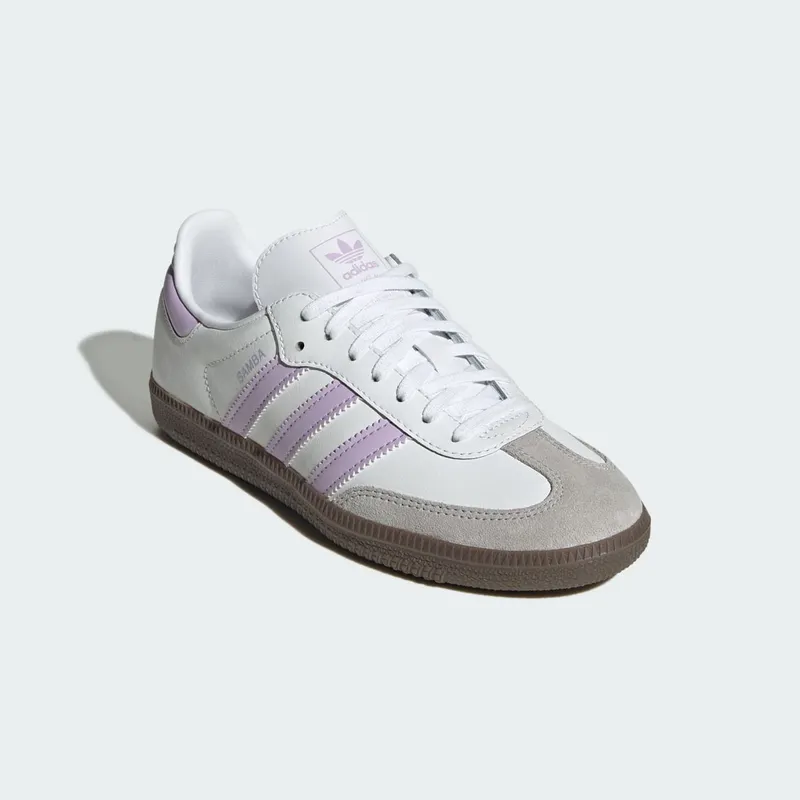 Adidas Samba OG GS “Cloud White / Powder Plum / Gum” (JQ2842)