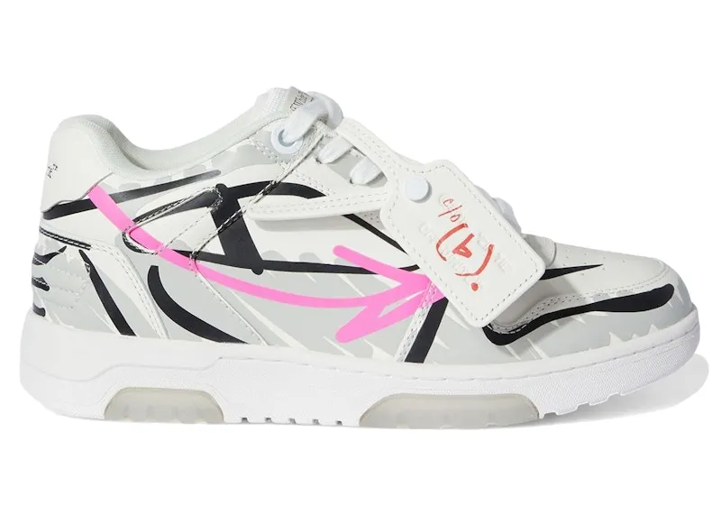 OFF-WHITE Out Of Office OOO Low Tops BSTROY Grey Pink (OWIA259G24LEA0010930)
