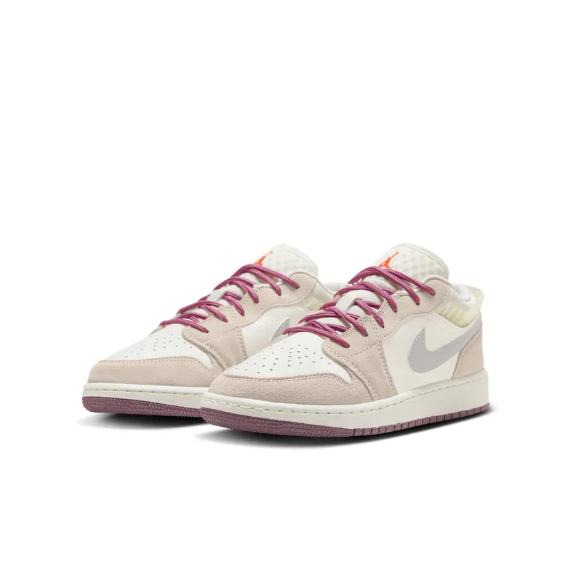 Jordan 1 Low SE GS “Sail Legend Light Brown Violet Dust Neutral Grey” (FQ8094-100)