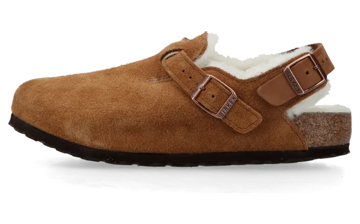 Birkenstock Tokio Inside Shearling Suede Leather/Fur “Mink” – 1028374