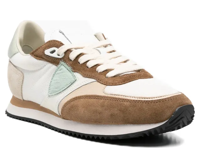 Philippe Model Blville Suede-panel “White/Brown” (BVLD WT01) (4)