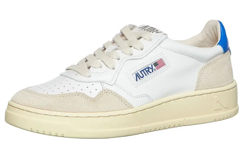 Autry Medalist Low Leather / Suede White / Princess Blue (AULWLS49) (2)