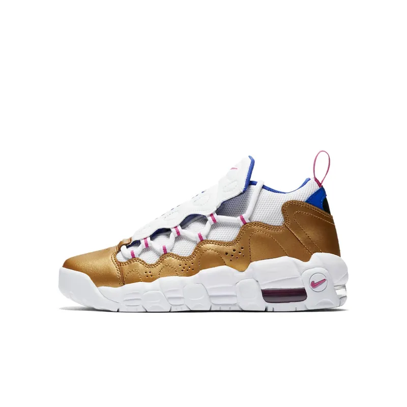 Nike Air More Money Peanut Butter & Jelly (GS) White/Fuchsia Blast-Metallic Gold (AH5215-101)