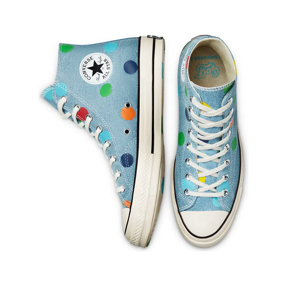 Converse Chuck Taylor All-Star 70s Hi Golf Wang Denim Polka Dots Blue/Egret-Black (170011C)