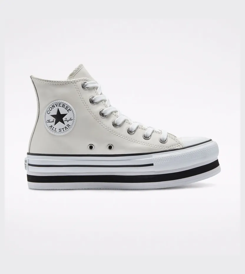 Converse Leather EVA Platform Chuck Taylor All Star High Top Vintage White/white/black (569736C)