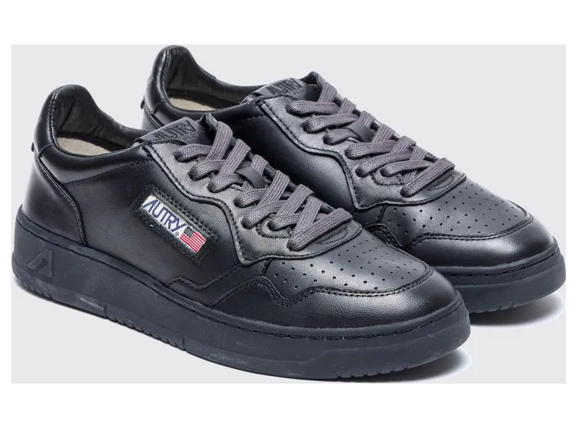 Autry Medalist Low Leather Sneakers Black (AULMSG16)