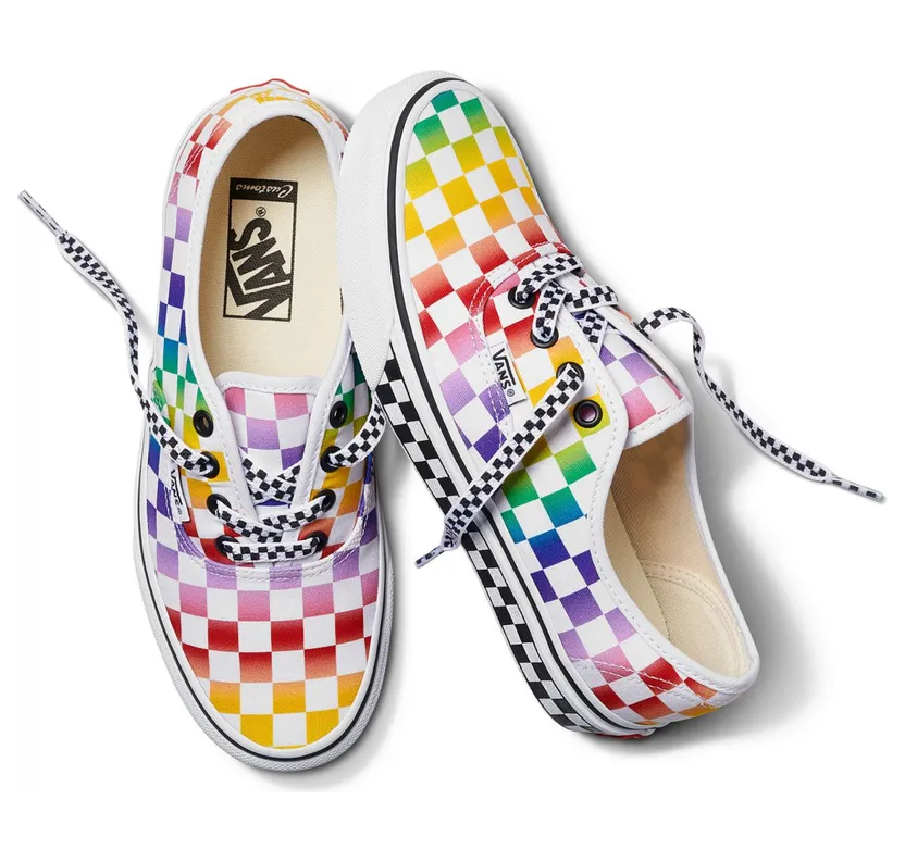 VANS Gepersonaliseerde Rainbow Checkerboard Authentic Multicolour (VN0A3CST920)