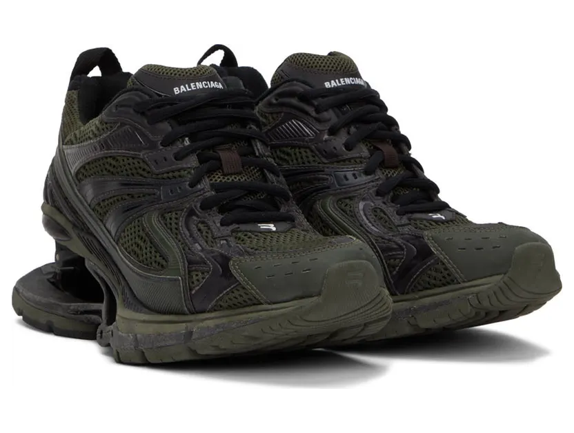 Balenciaga Green X-Pander Sneakers (653871-W2RA4-3135) (4)