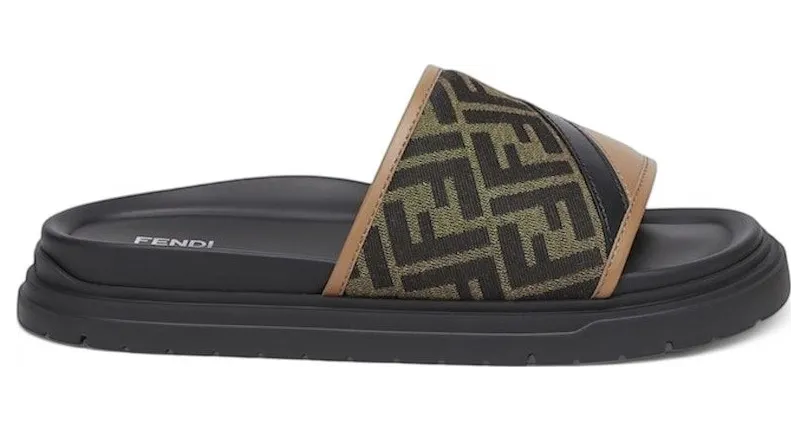Fendi Daigonal Slides Brown (7X1674AF5TF1OOF)