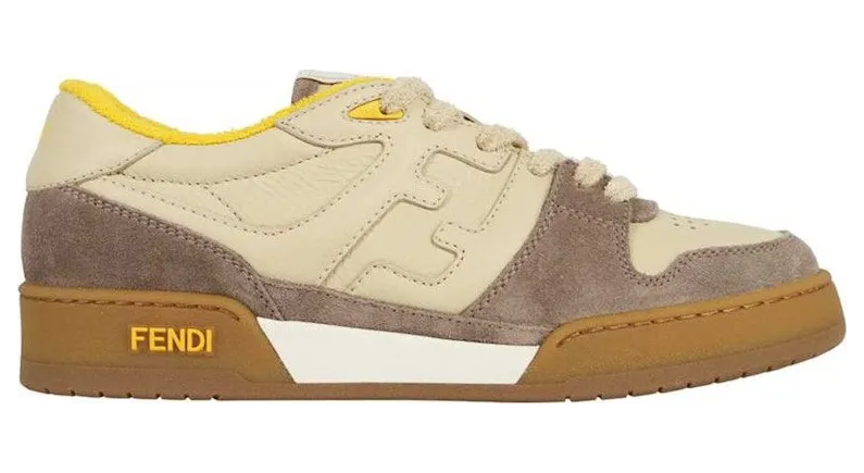 Fendi Match Low Tops Beige Gum Yellow (8E8252 AHH2 F1FHU)