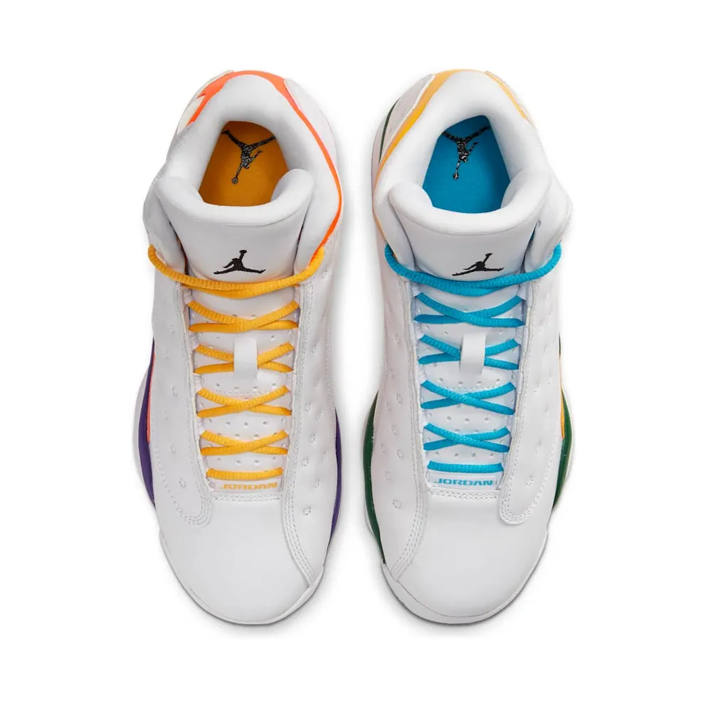 Jordan 13 Retro Playground (GS) White/Black-Court Purple-Total Orange-Pine Green (CV0785-158)