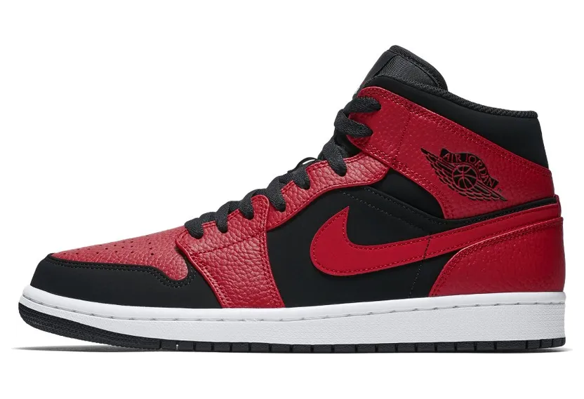 Air Jordan 1 Mid Black Gym Red (554724-054)