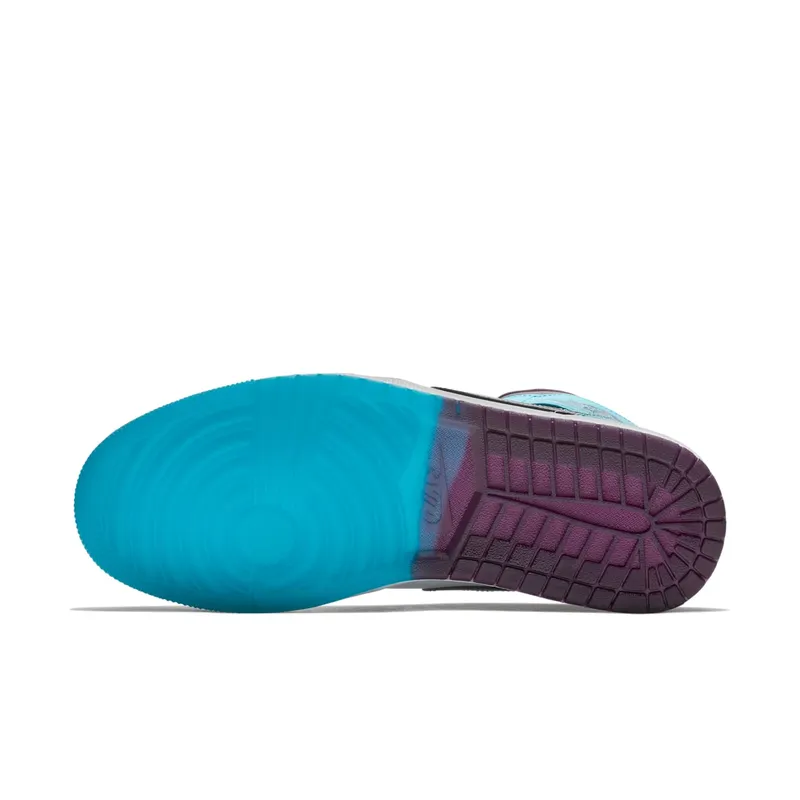 Jordan 1 Mid Hornets Blue Lagoon/Grand Purple-White (554724-415)