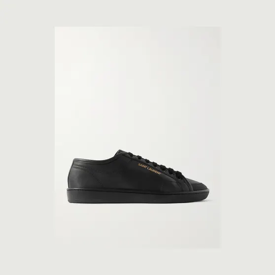 Saint Laurent Gym Low Logo-Print Leather Sneakers Black (82008700N00)